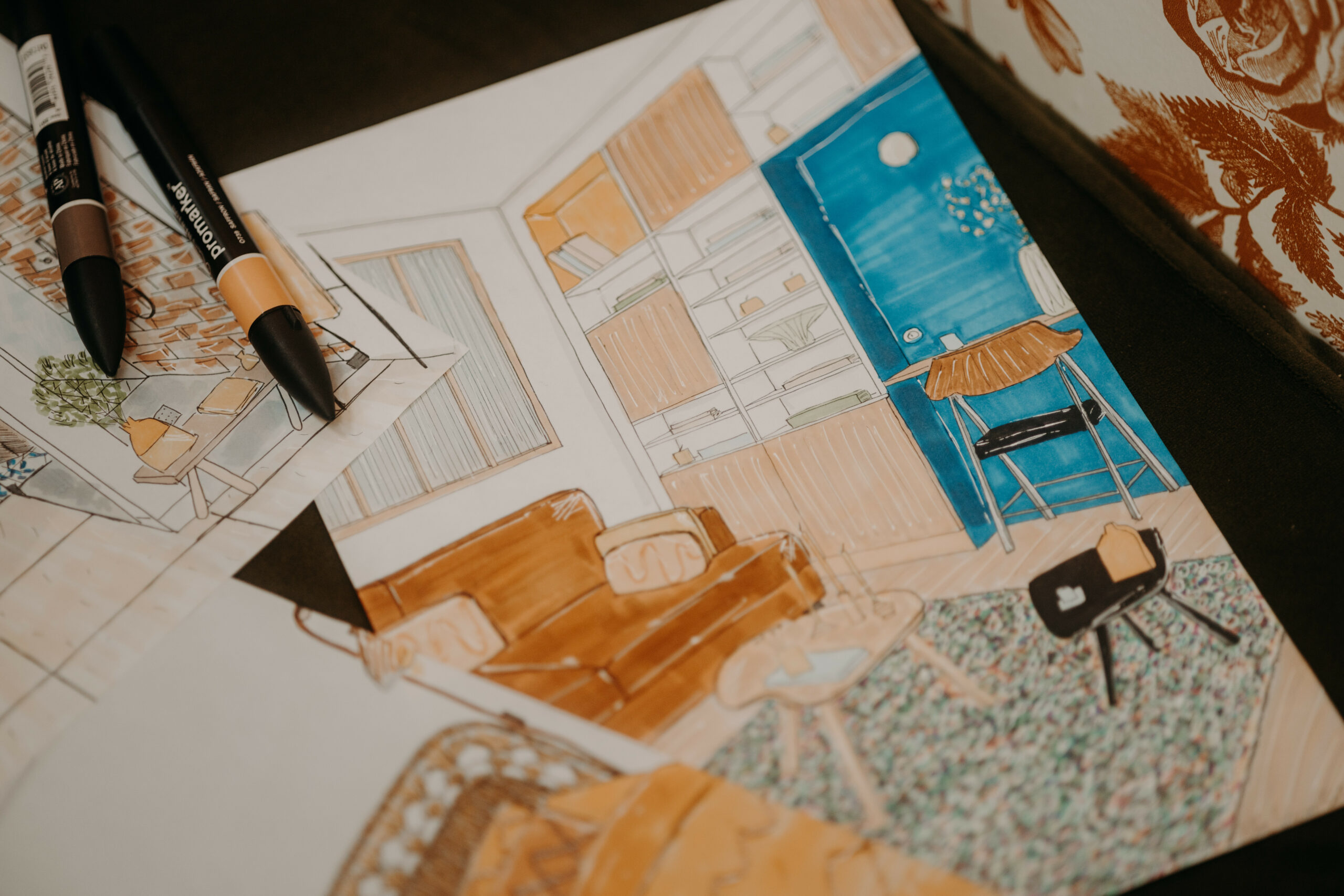 Croquis décoration d'intérieur Rouen